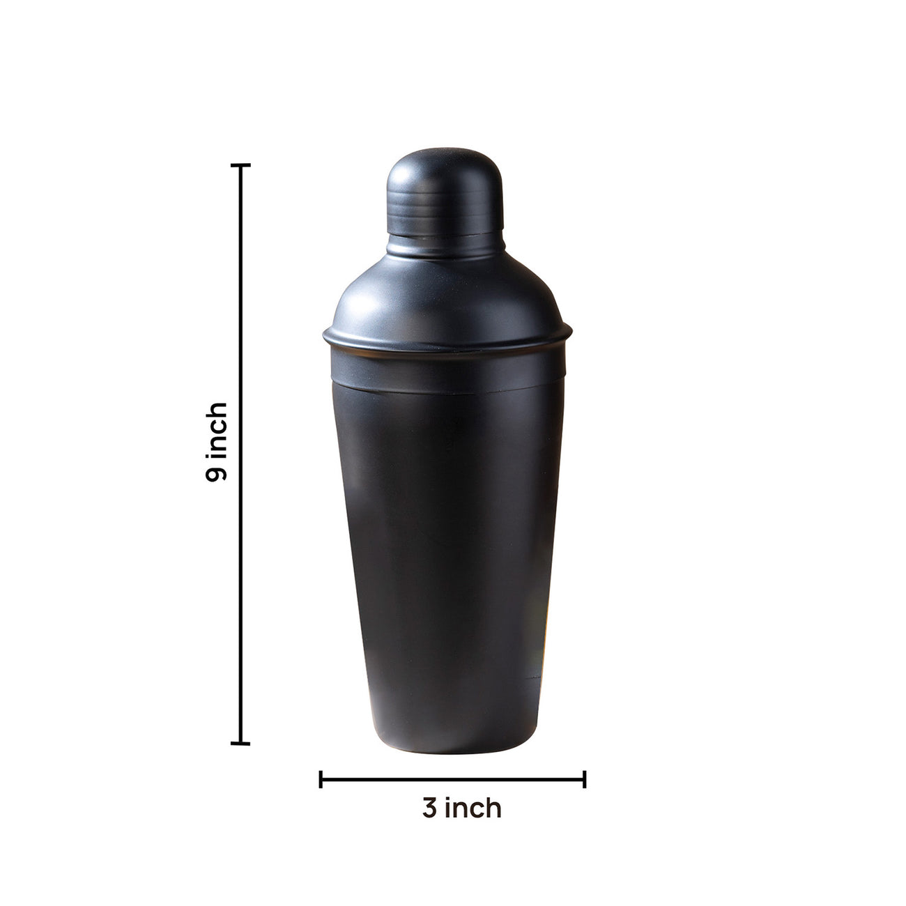 The Premium Cocktail Shaker Matte Black Stainless Steel