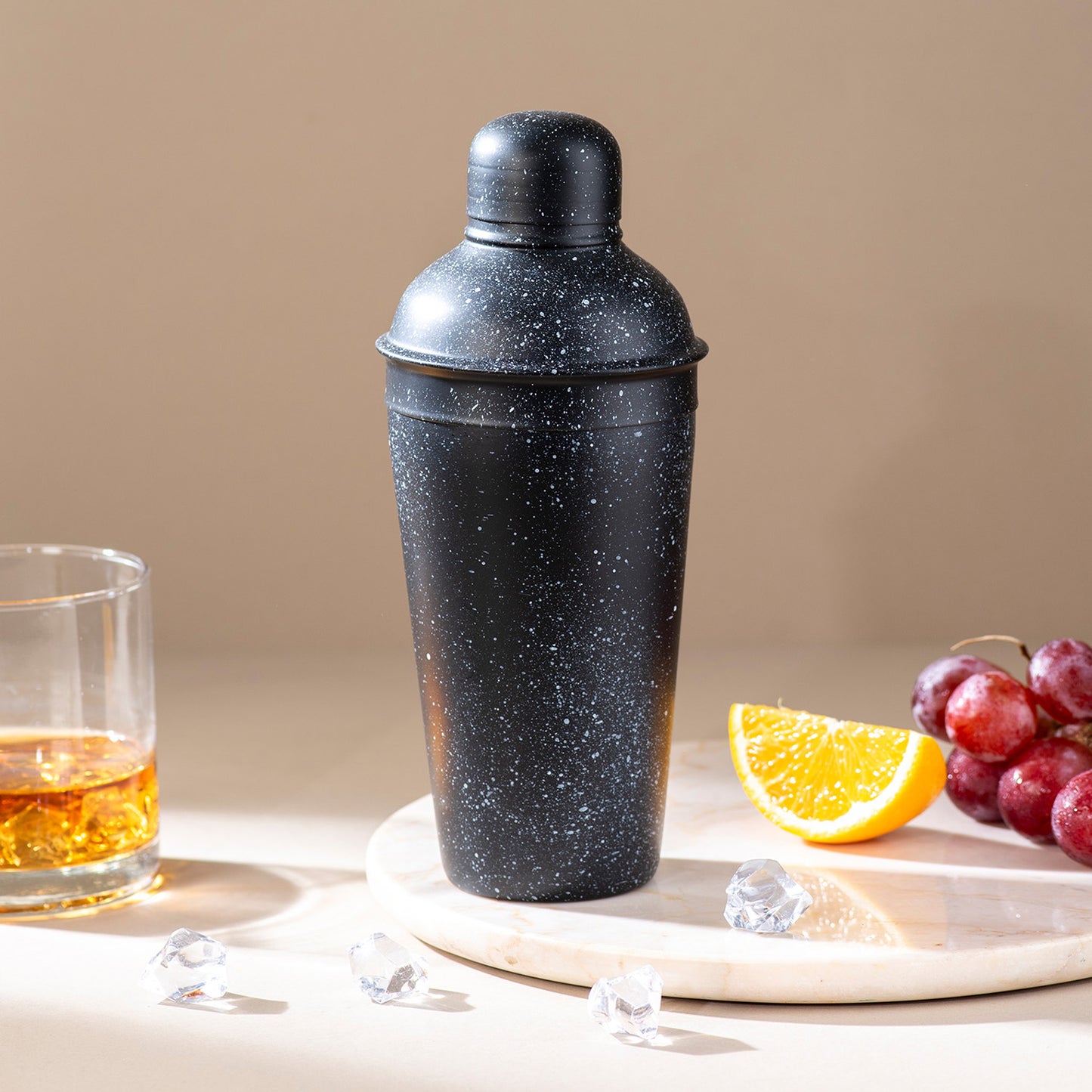 The Unbeatable Premium Cocktail Shaker Matte Black Speckled