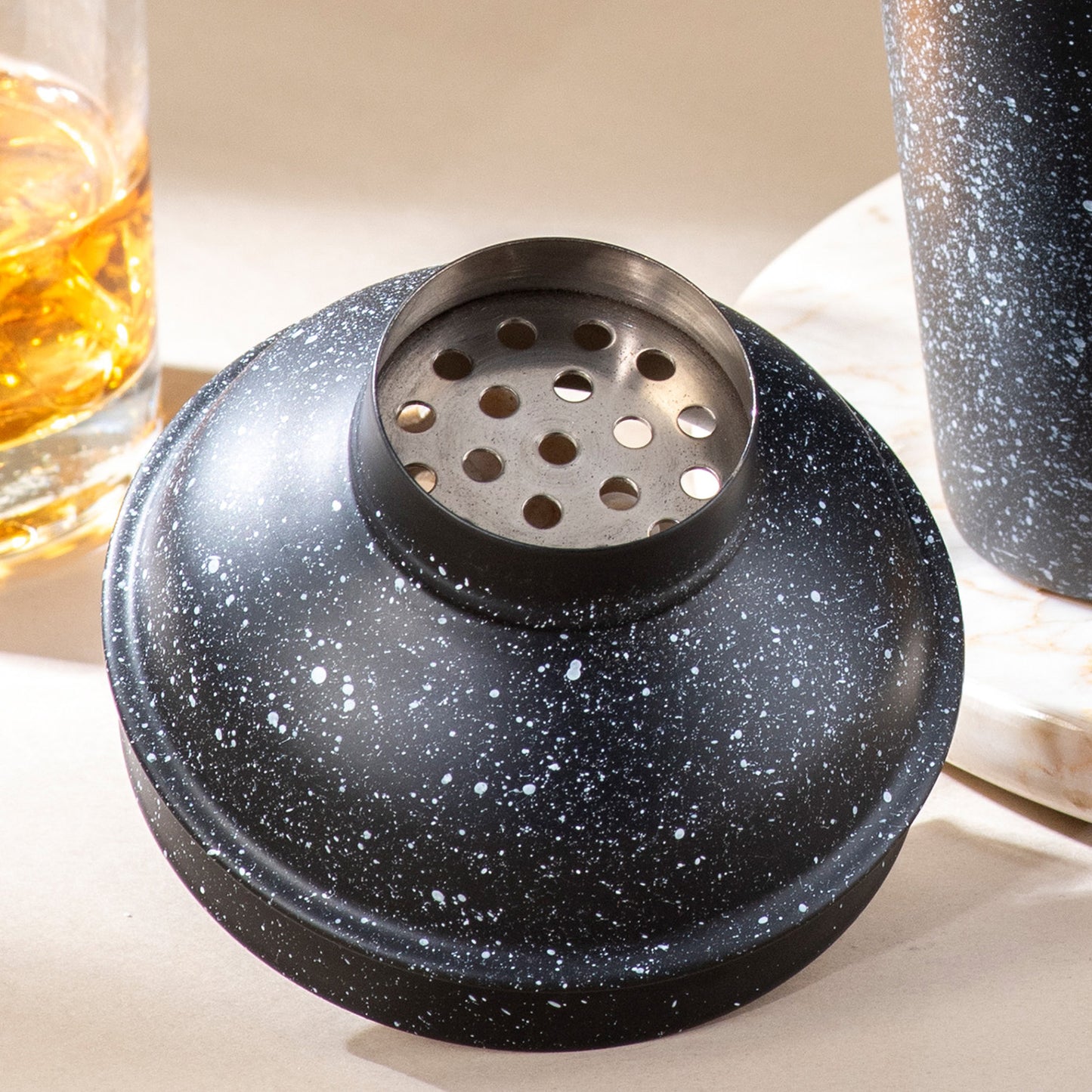 The Unbeatable Premium Cocktail Shaker Matte Black Speckled