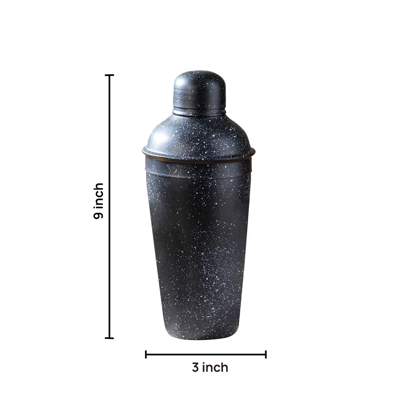 The Unbeatable Premium Cocktail Shaker Matte Black Speckled