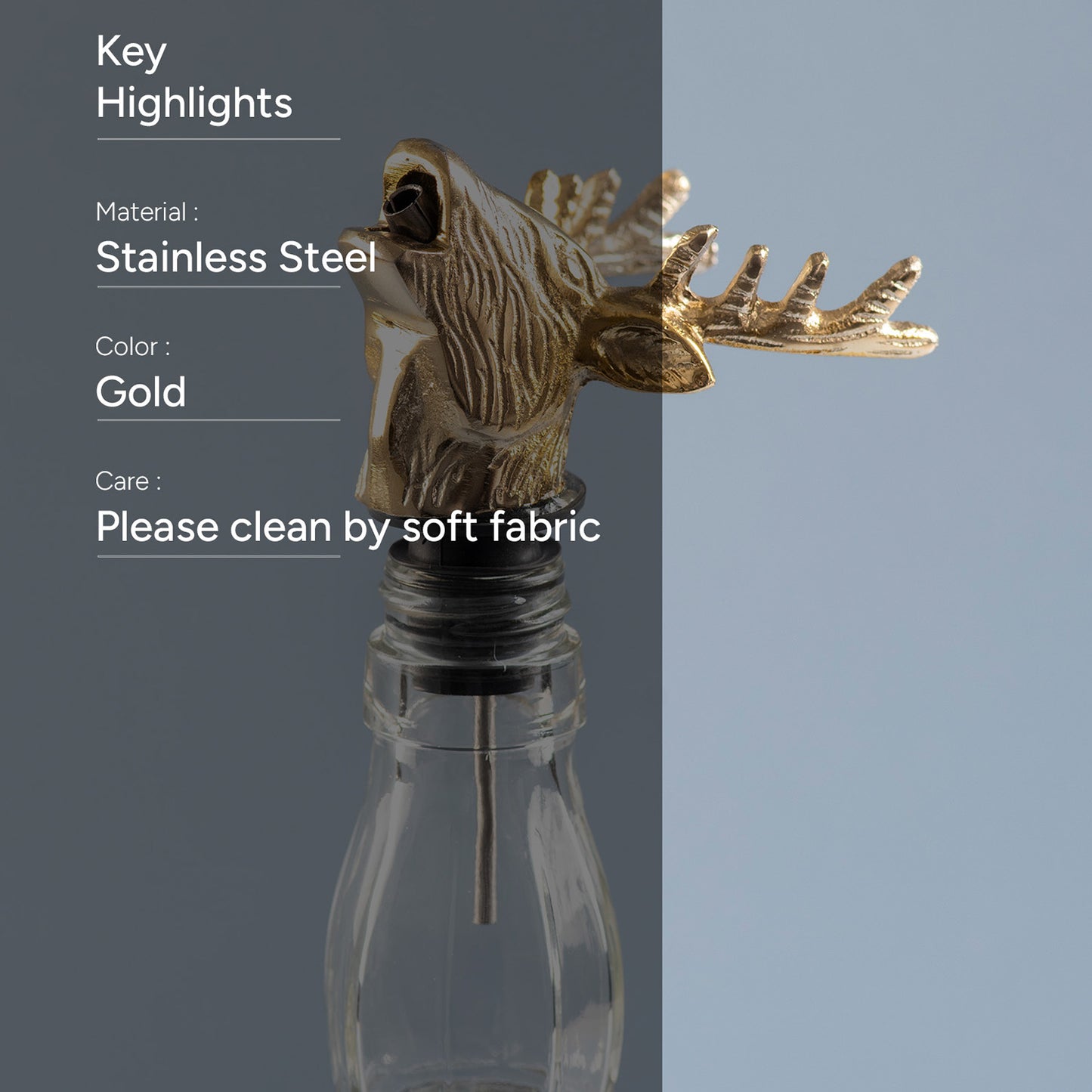 The Rein Drink Pourer Glossy Gold