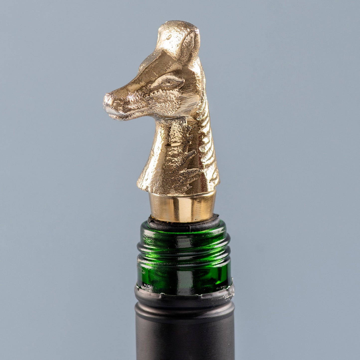 The Horse Bottle Stoper Glossy Gold