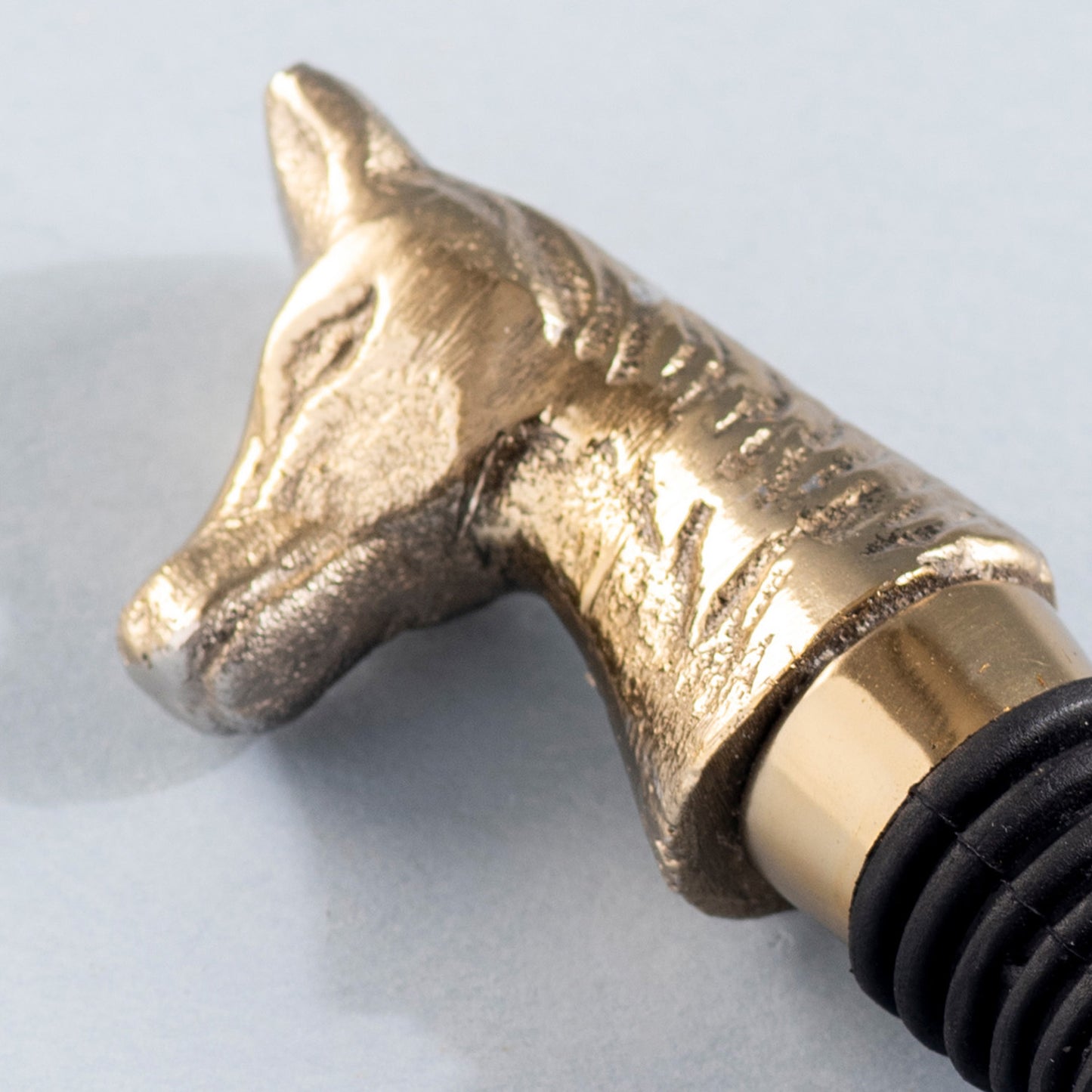 The Horse Bottle Stoper Glossy Gold