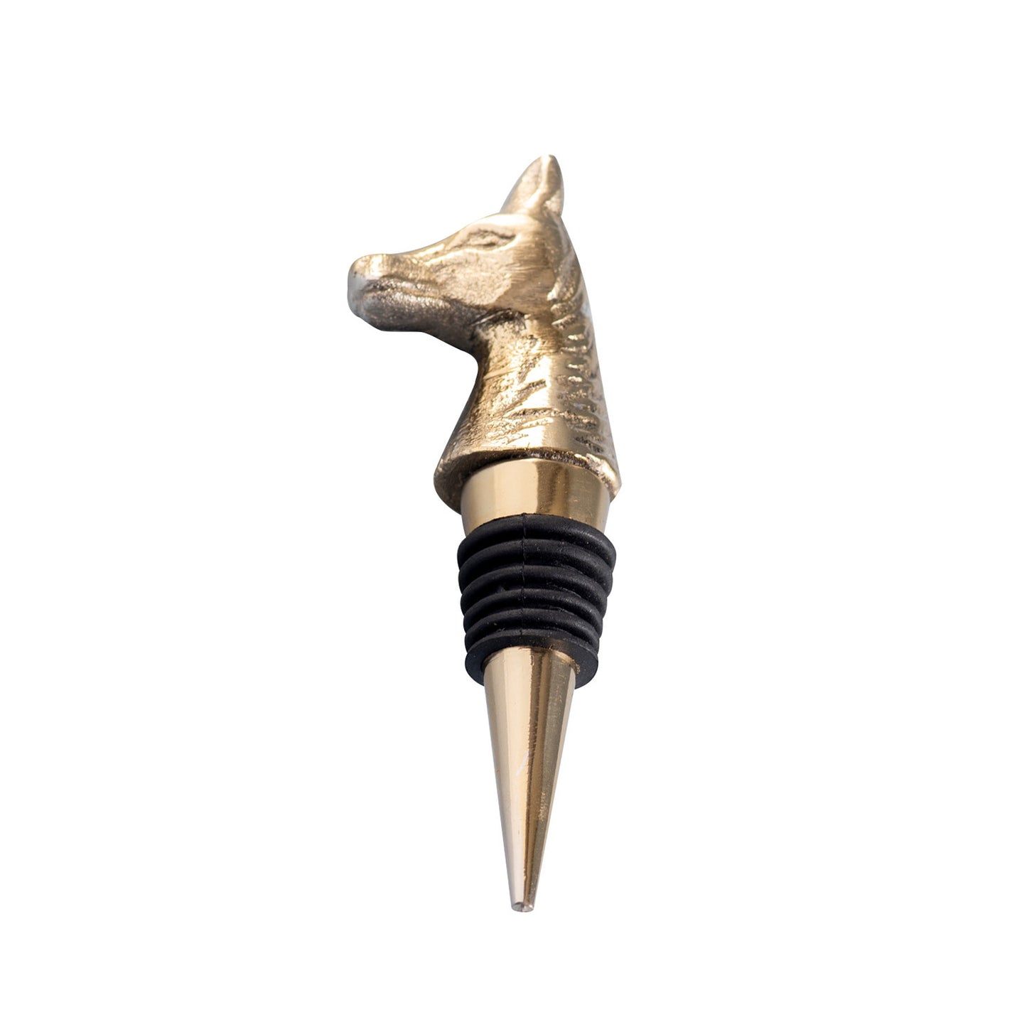 The Horse Bottle Stoper Glossy Gold