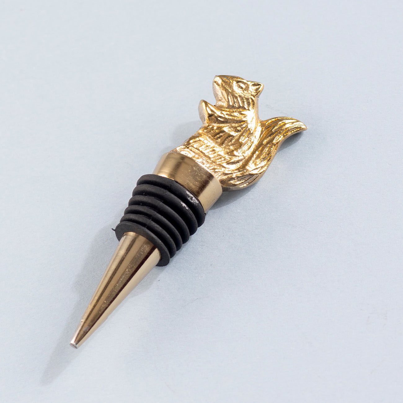 The Squirrel Bottle Stopper Glossy Gold