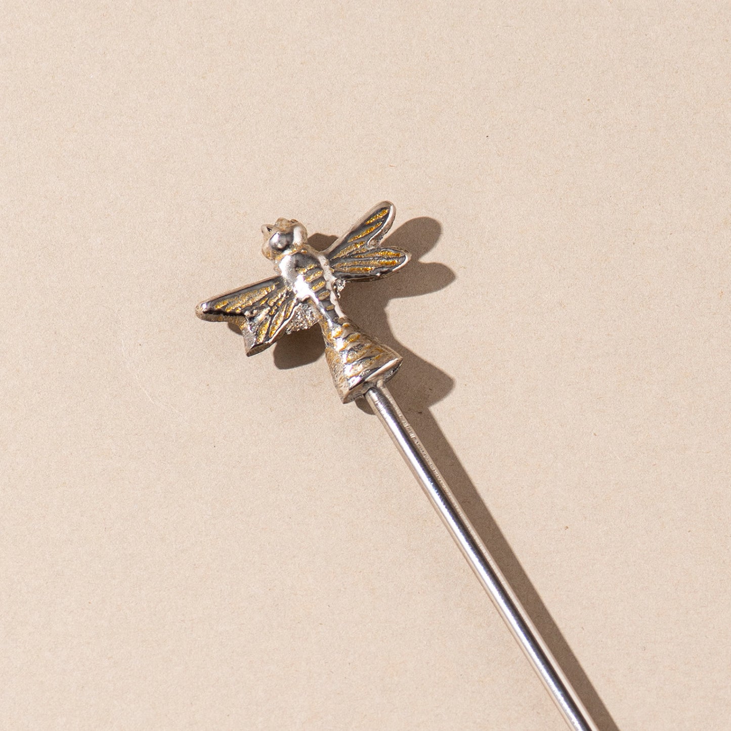 The Dragonfly Cocktail Picks Glossy Silver