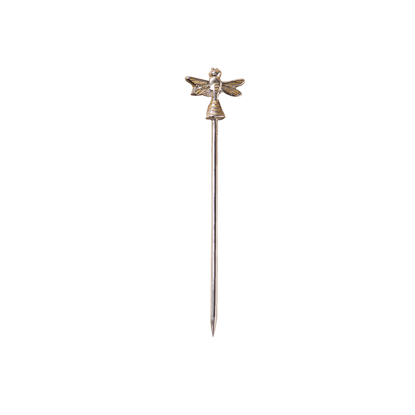 The Dragonfly Cocktail Picks Glossy Silver