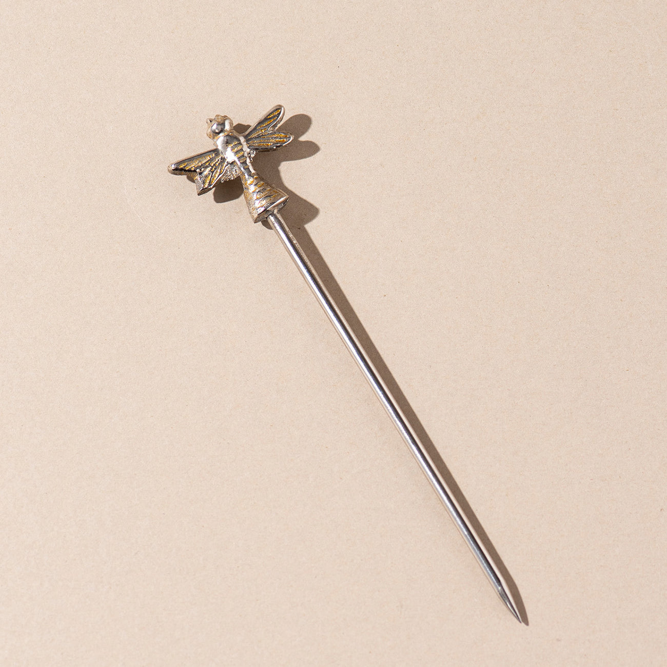 The Dragonfly Cocktail Picks Glossy Silver