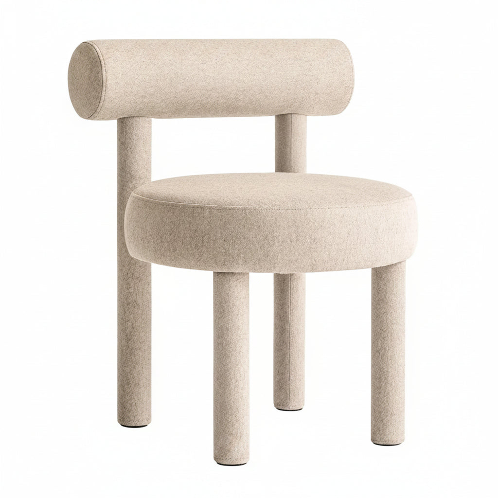 Accent Dining Chair Beige Bauhaus