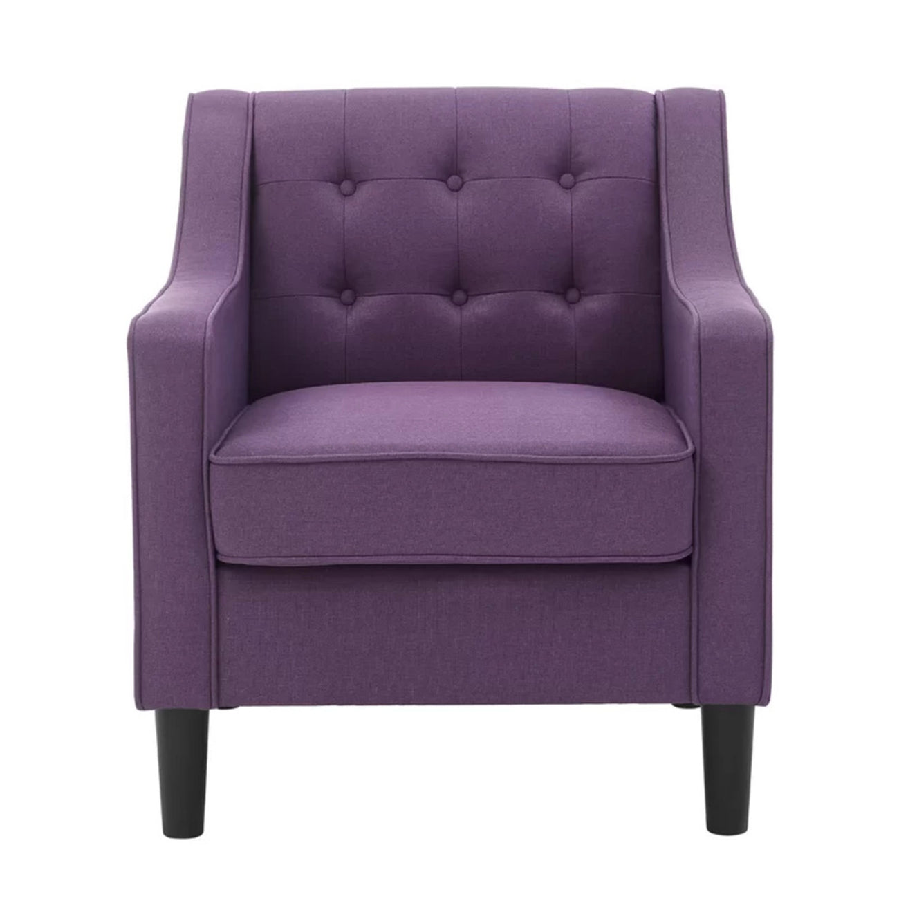 Luxurious Accent Chairs With Ottoman Footrest Purple