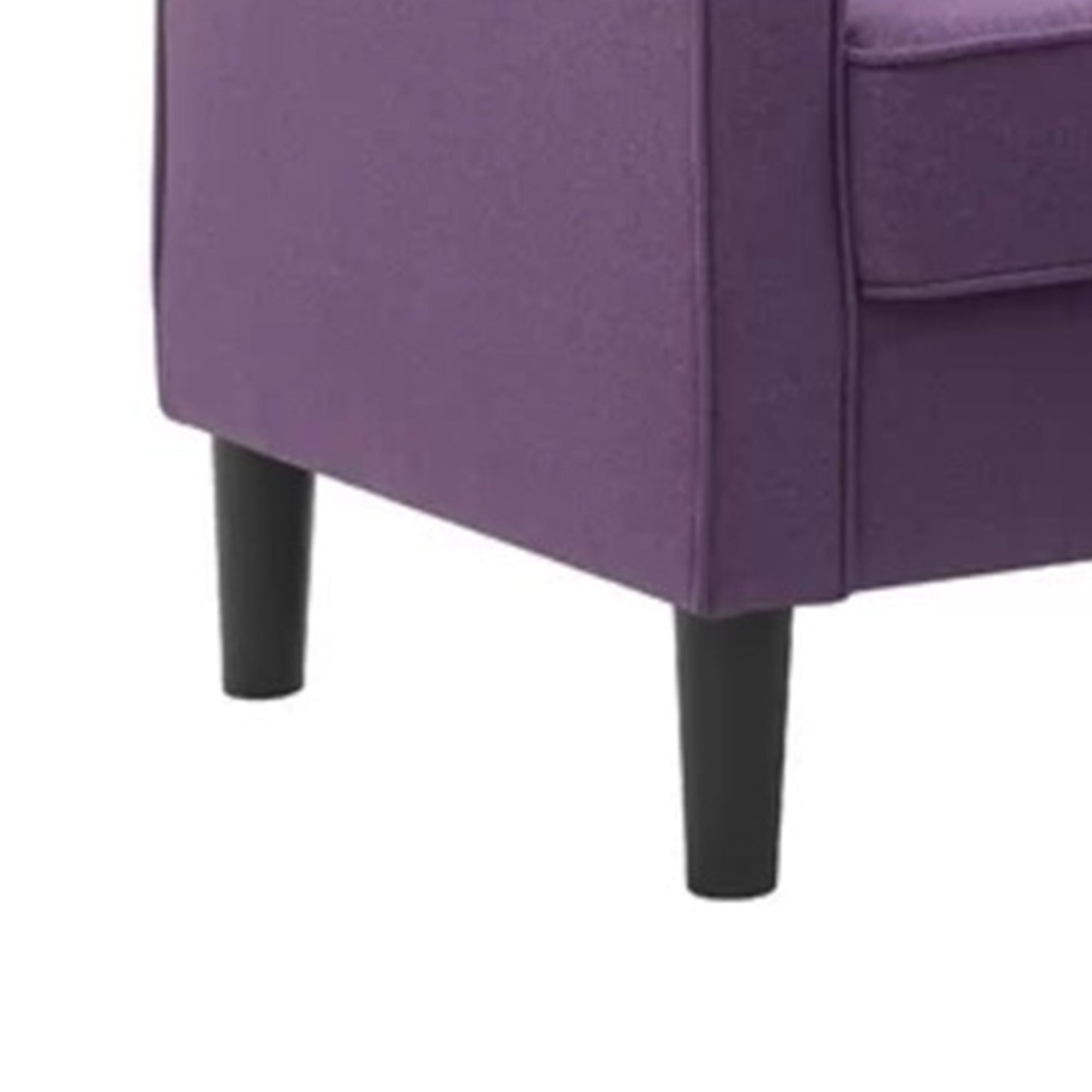 Luxurious Accent Chairs With Ottoman Footrest Purple