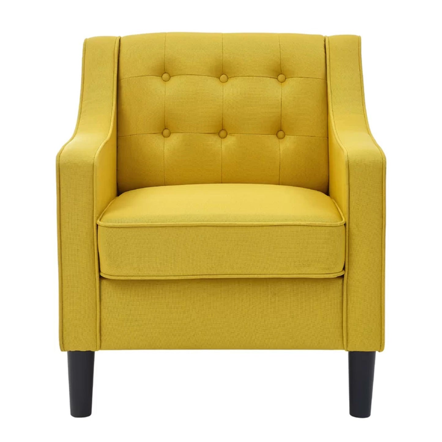 Luxurious Accent Chairs With Ottoman Footrest Yellow