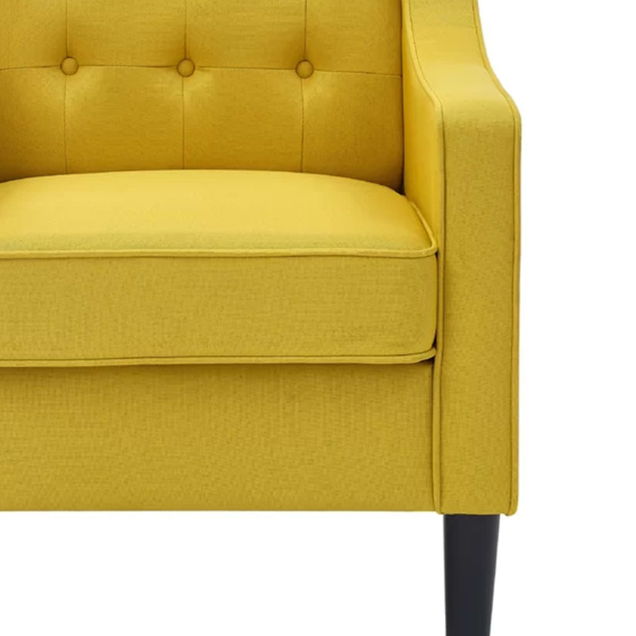 Luxurious Accent Chairs With Ottoman Footrest Yellow