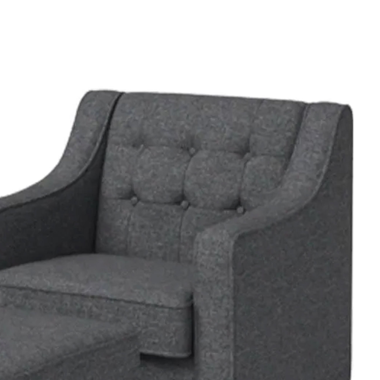 Luxurious Accent Chairs With Ottoman Footrest Grey