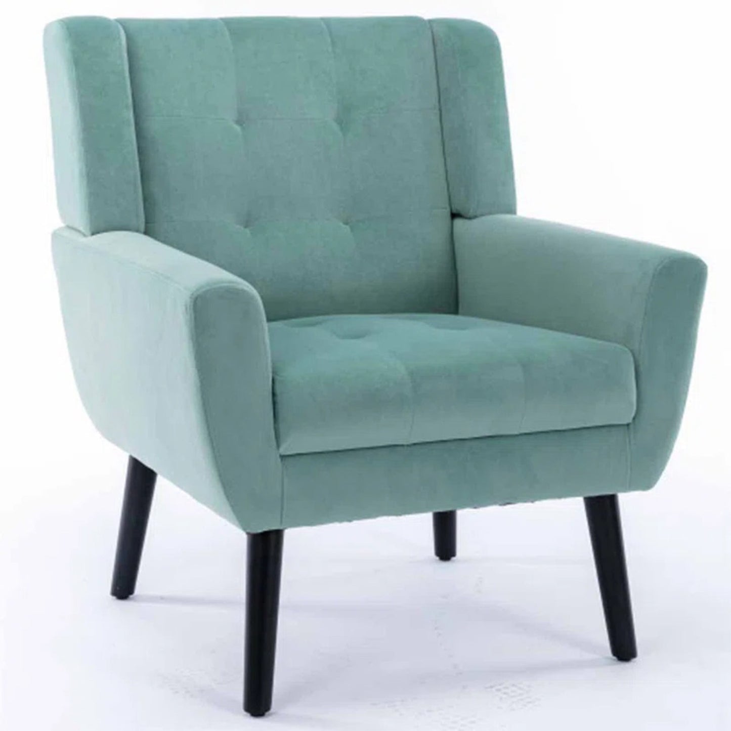 Luxurious Double Cushion Velvet Chair Sea Green