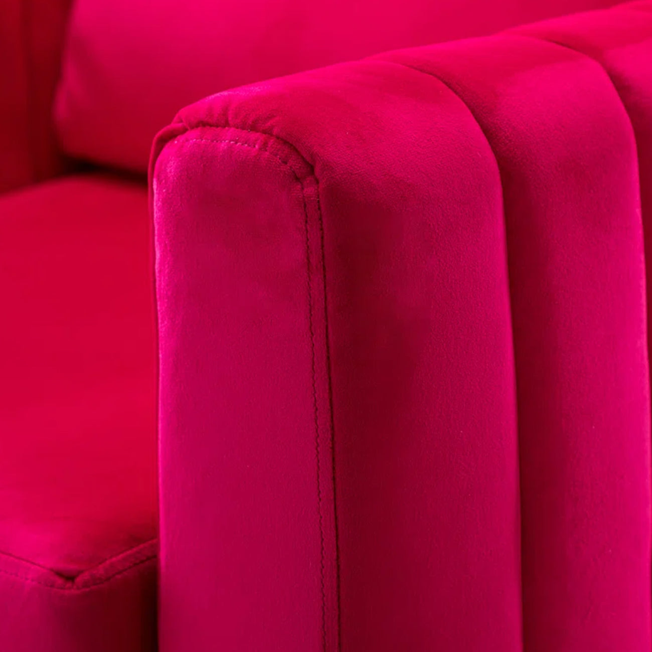 Luxurious Velvet Accent Chair Gold Hot Pink