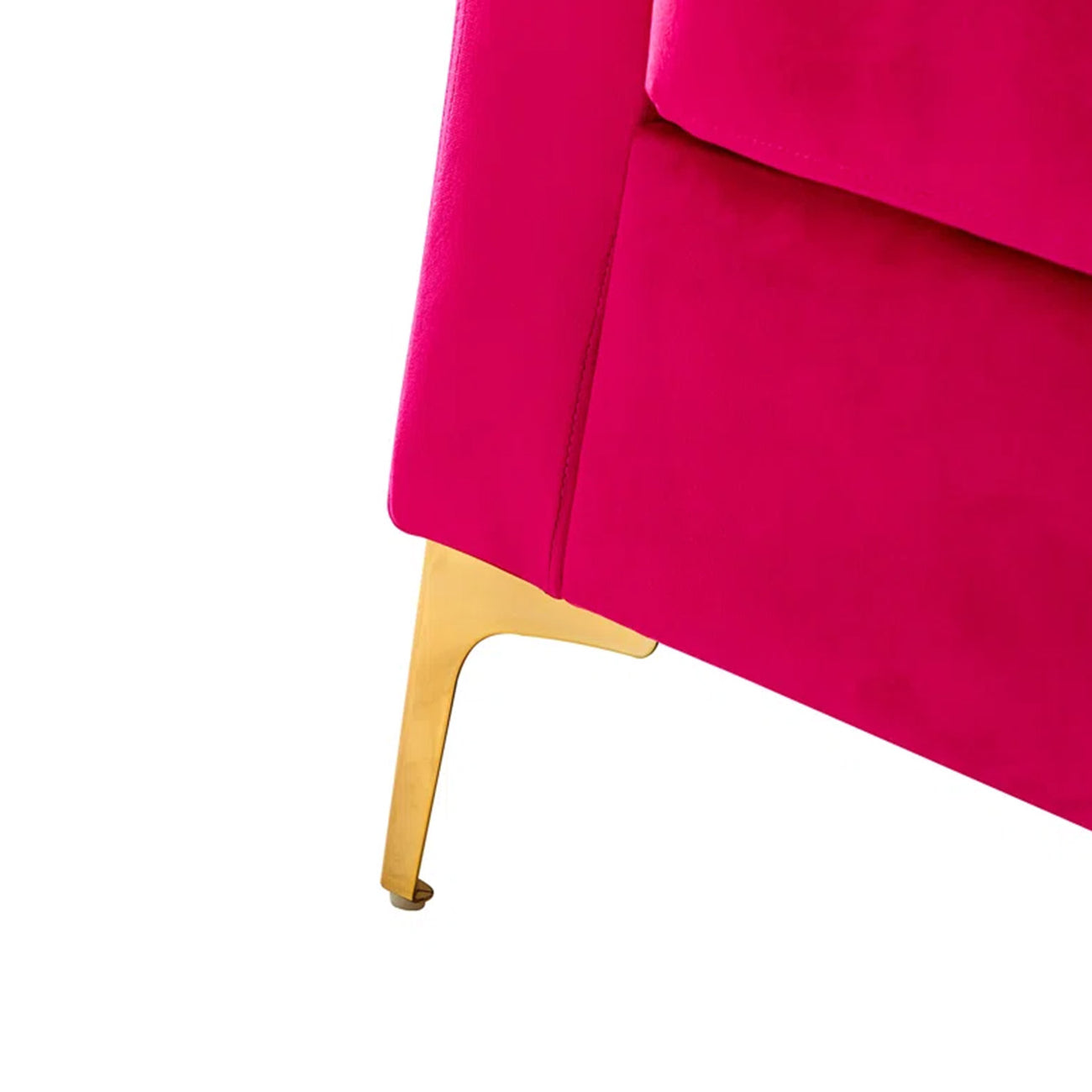 Luxurious Velvet Accent Chair Gold Hot Pink