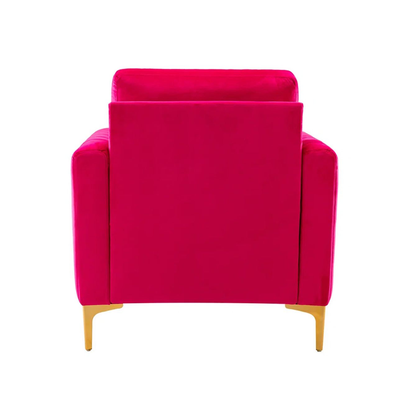 Luxurious Velvet Accent Chair Gold Hot Pink