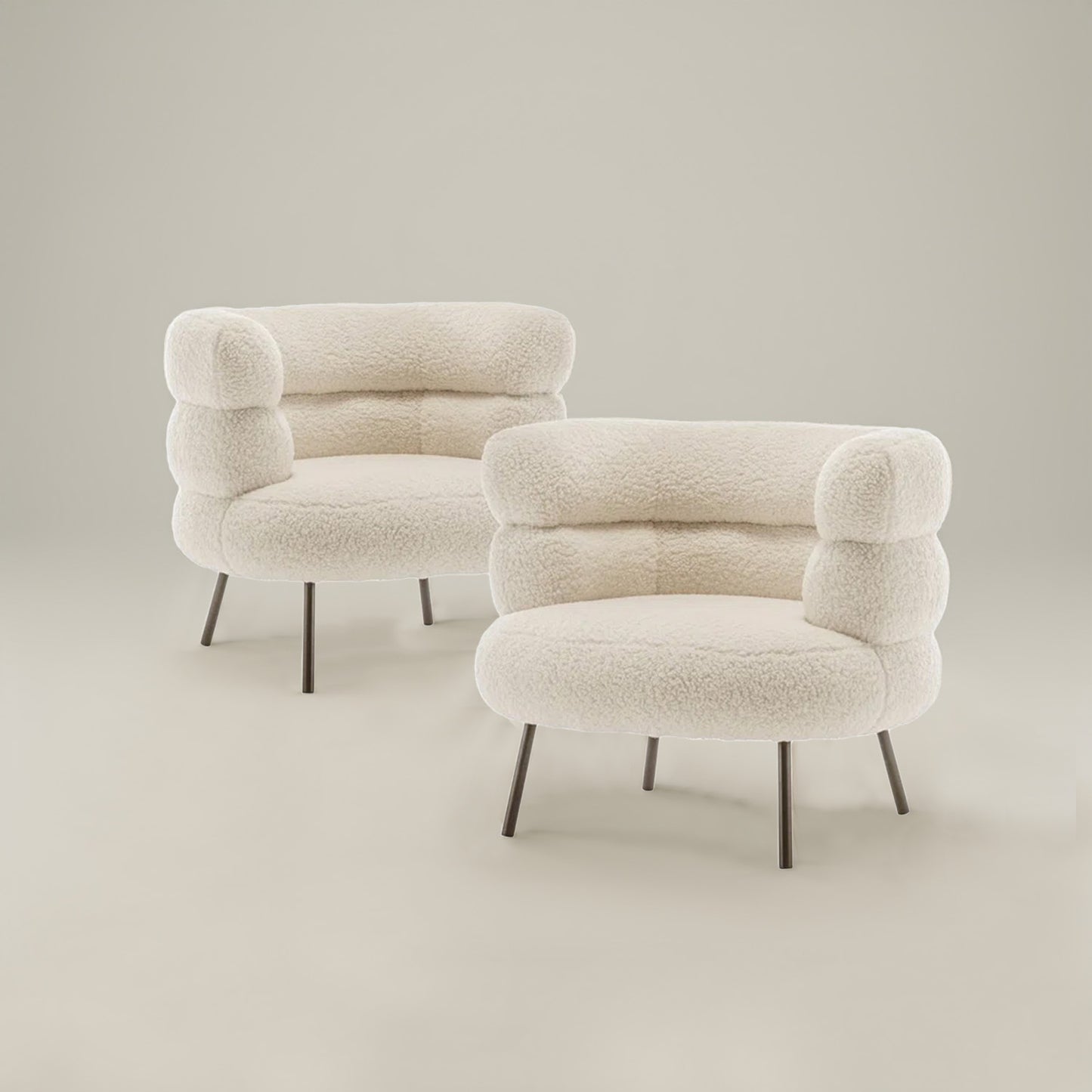 Exquisite Boucle Accent Chair Design Beige