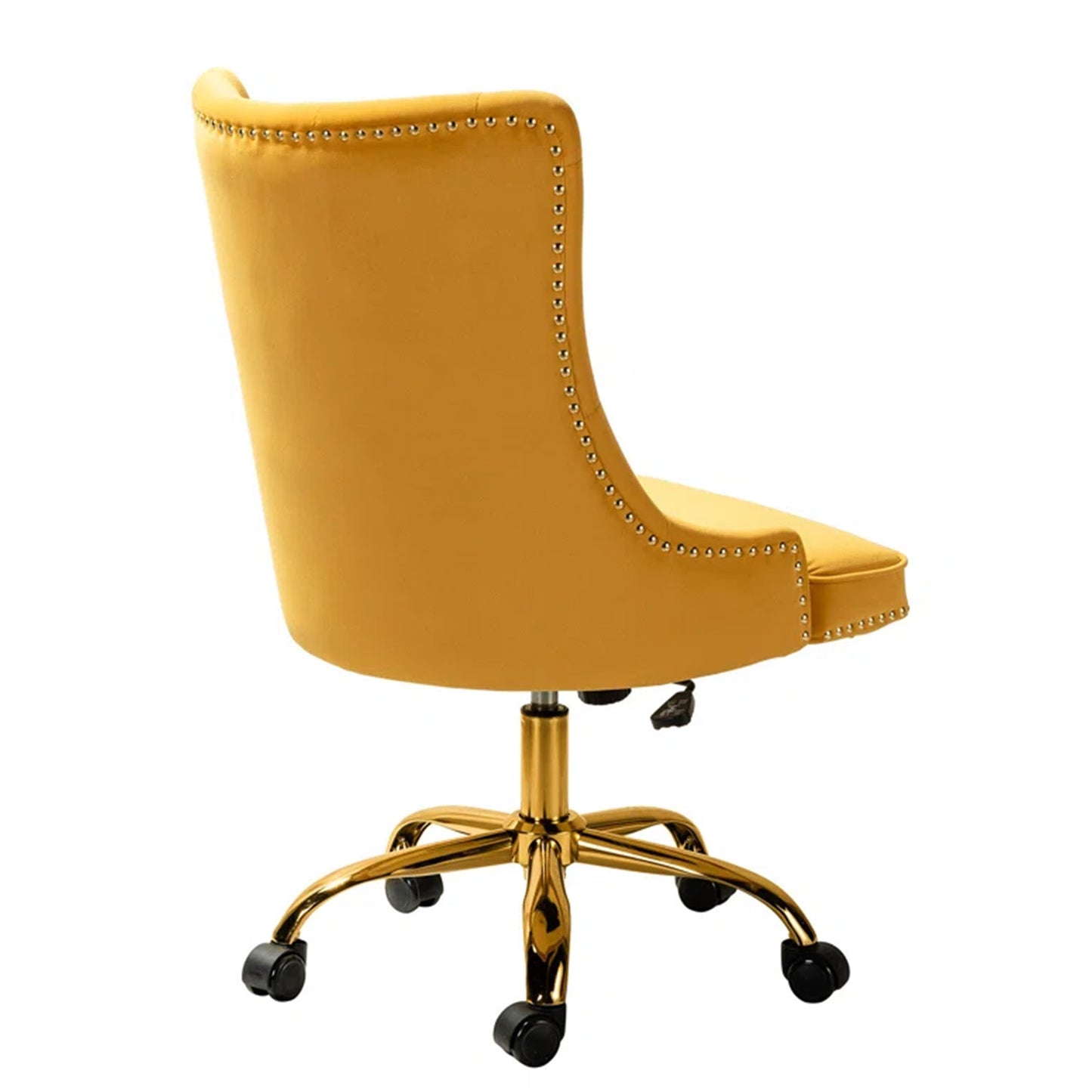 Velvet Tufted Boss Office Chair with Smooth Mobility– Yellow|Nestroots | Nestroots