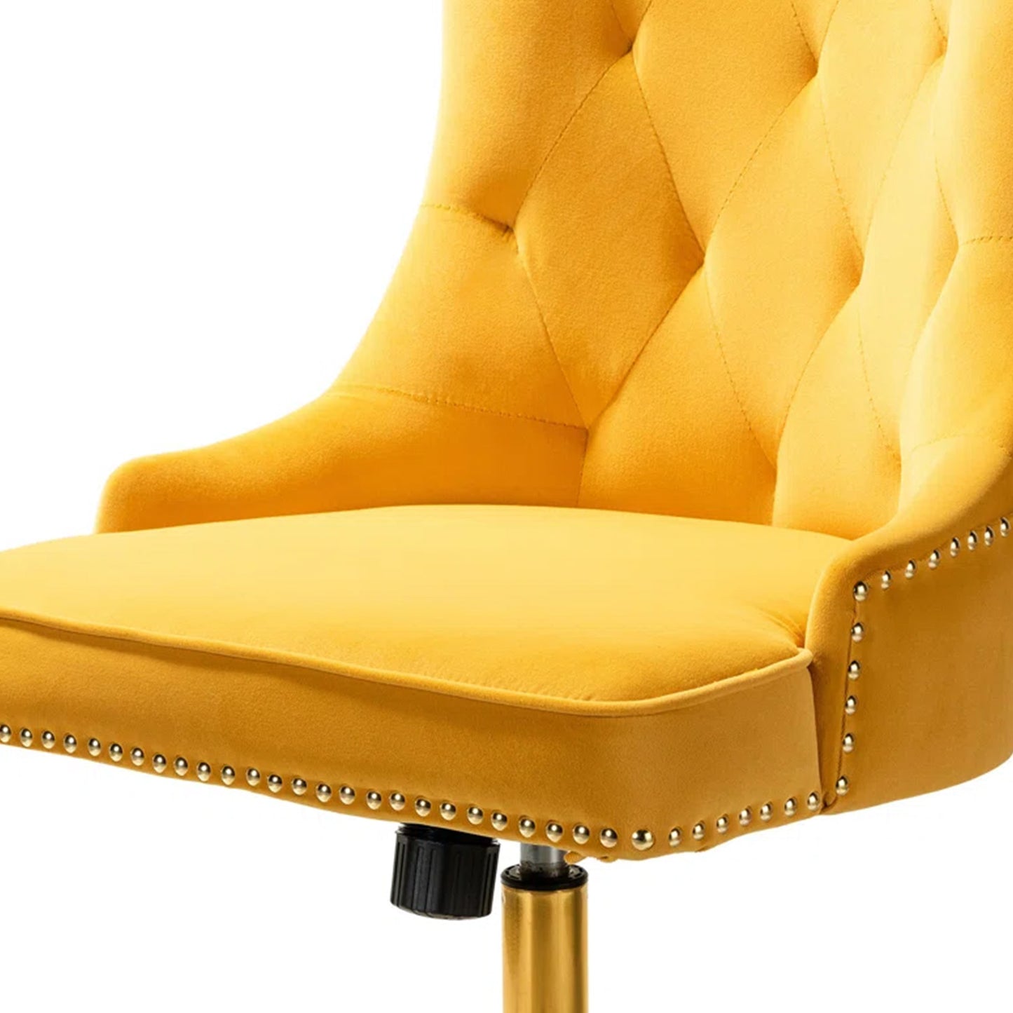 Velvet Tufted Boss Office Chair with Smooth Mobility– Yellow|Nestroots | Nestroots