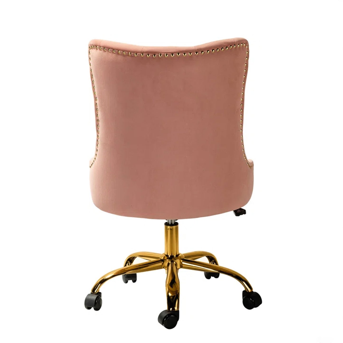 Boss Velvet Tufted Office Chair With Wheels Pink