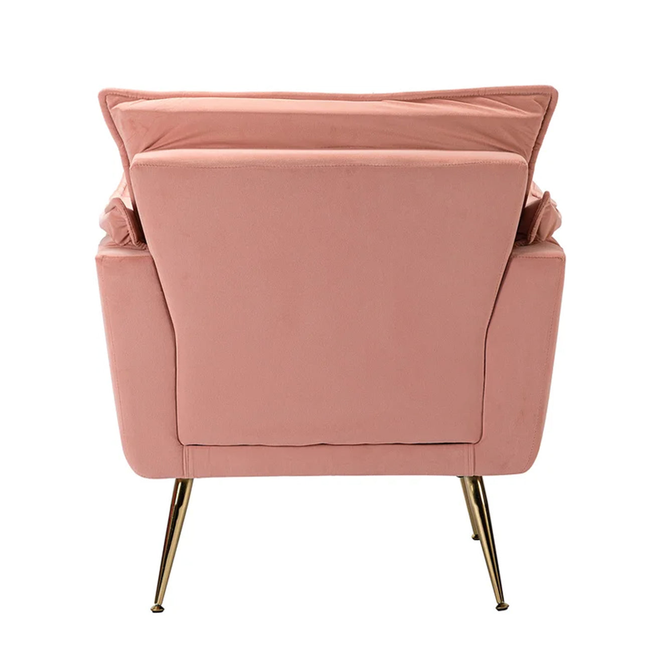 Elegant Chaise Velvet Accent Chair Pink