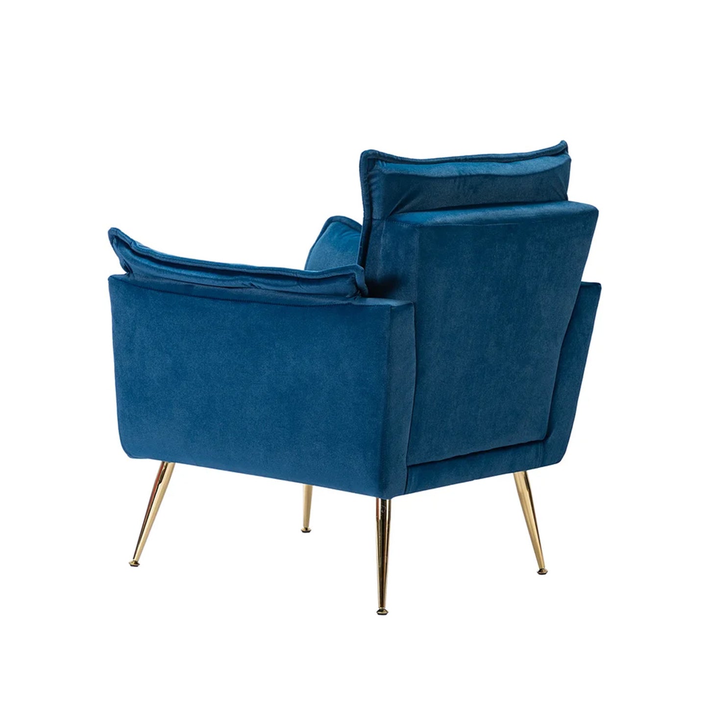 Elegant Chaise Velvet Accent Chair Blue