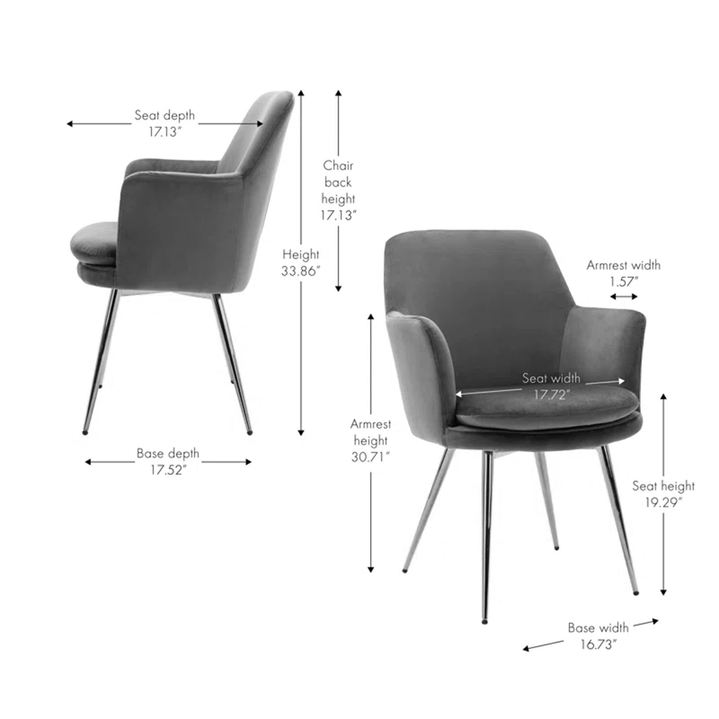 Luxurious Velvet Accent Dining Chair Pink