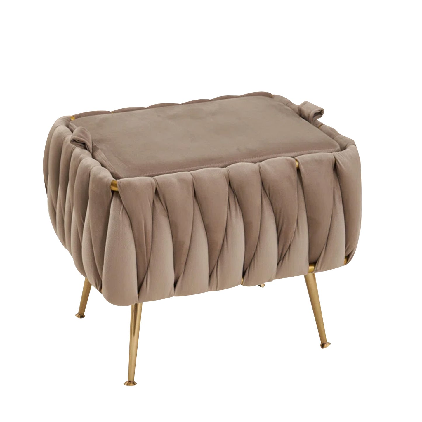 Opulent Velvet Majesty Accent Chair With Ottoman Footrest Brown
