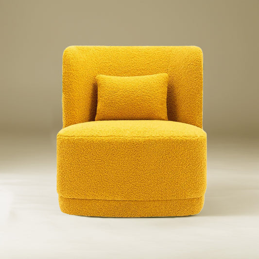 Sumptuous Boucle Accent Chair Yellow