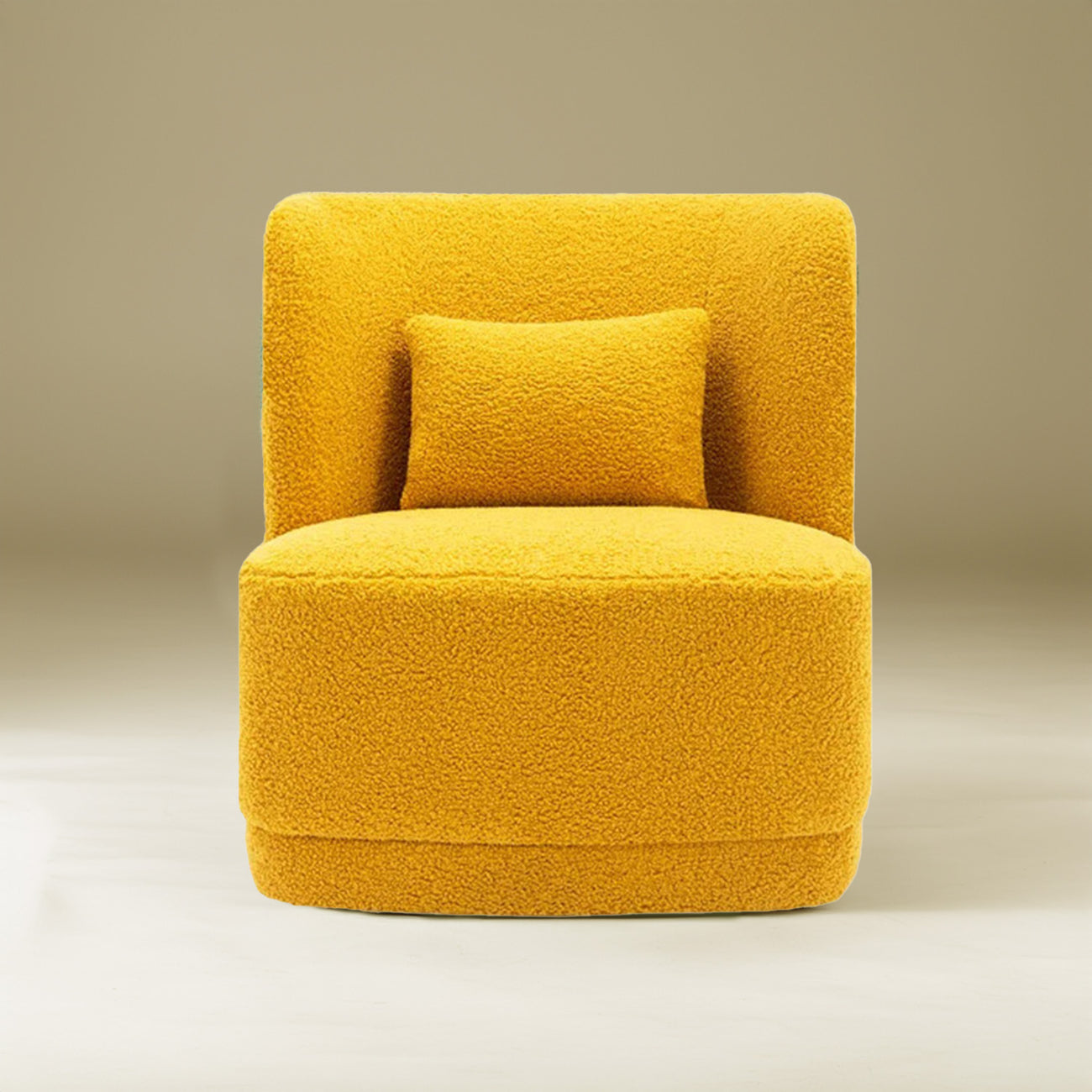 Sumptuous Boucle Accent Chair Yellow