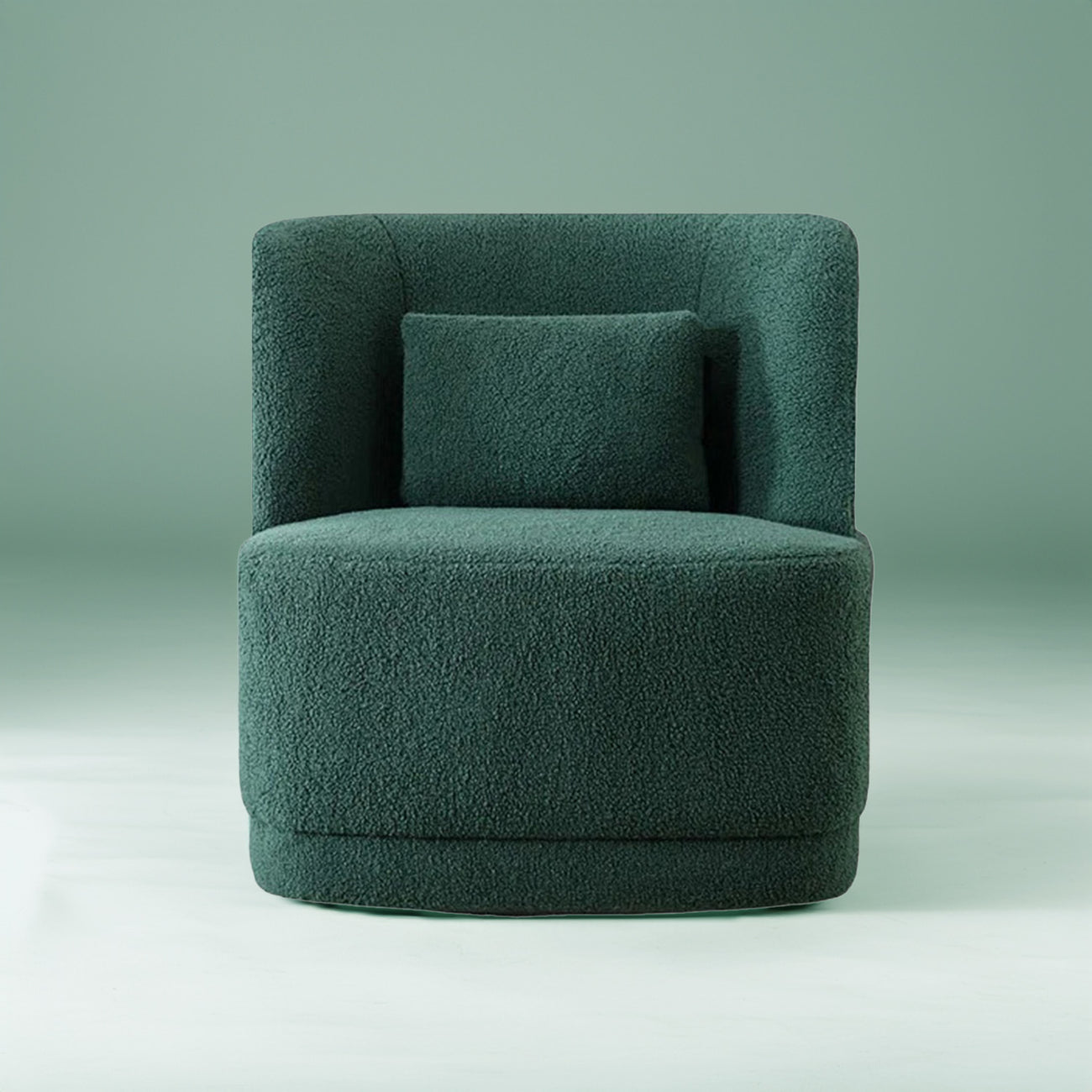 Sumptuous Boucle Accent Chair Green