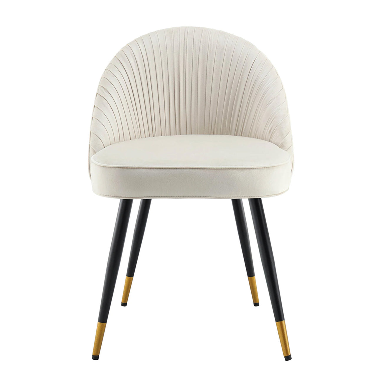 Minimalist Velvet Dining Table Chair Beige
