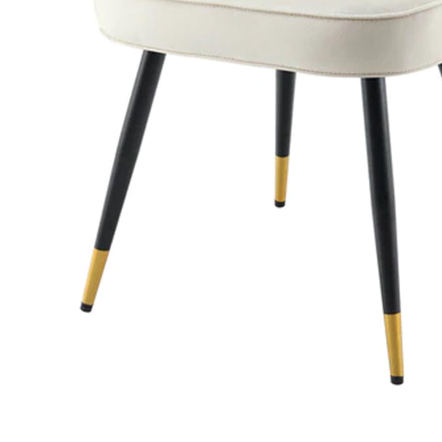Minimalist Velvet Dining Table Chair Beige