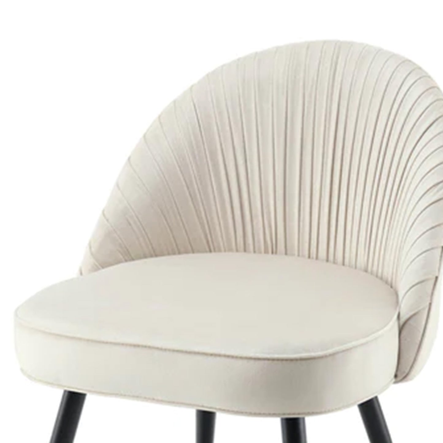 Minimalist Velvet Dining Table Chair Beige