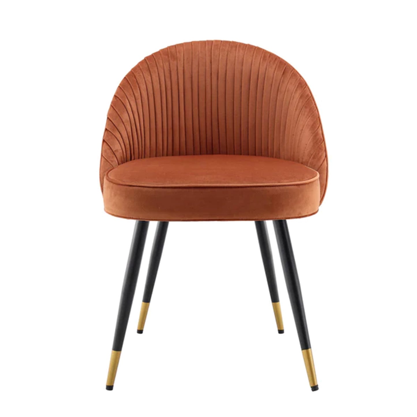 Minimalist Velvet Dining Table Chair Orange