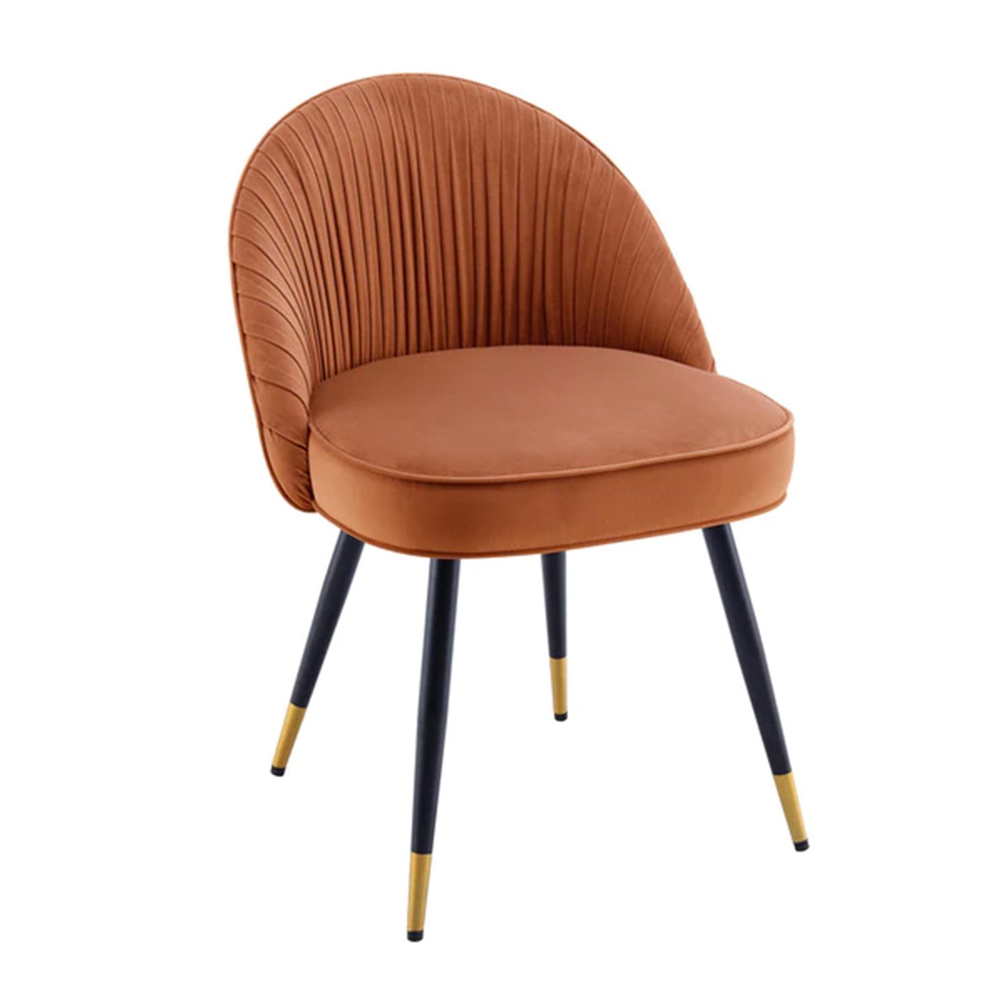 Minimalist Velvet Dining Table Chair Orange