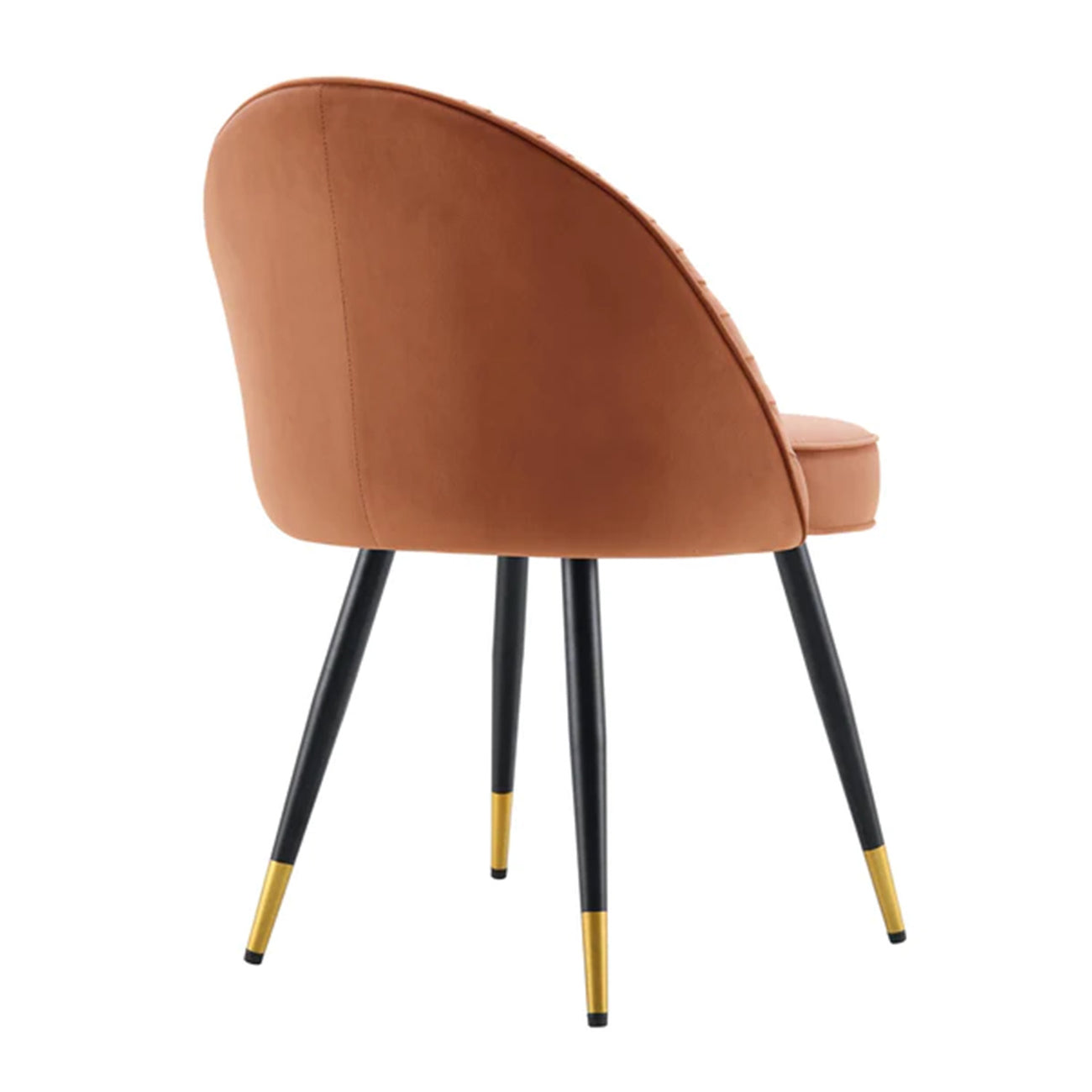 Minimalist Velvet Dining Table Chair Orange