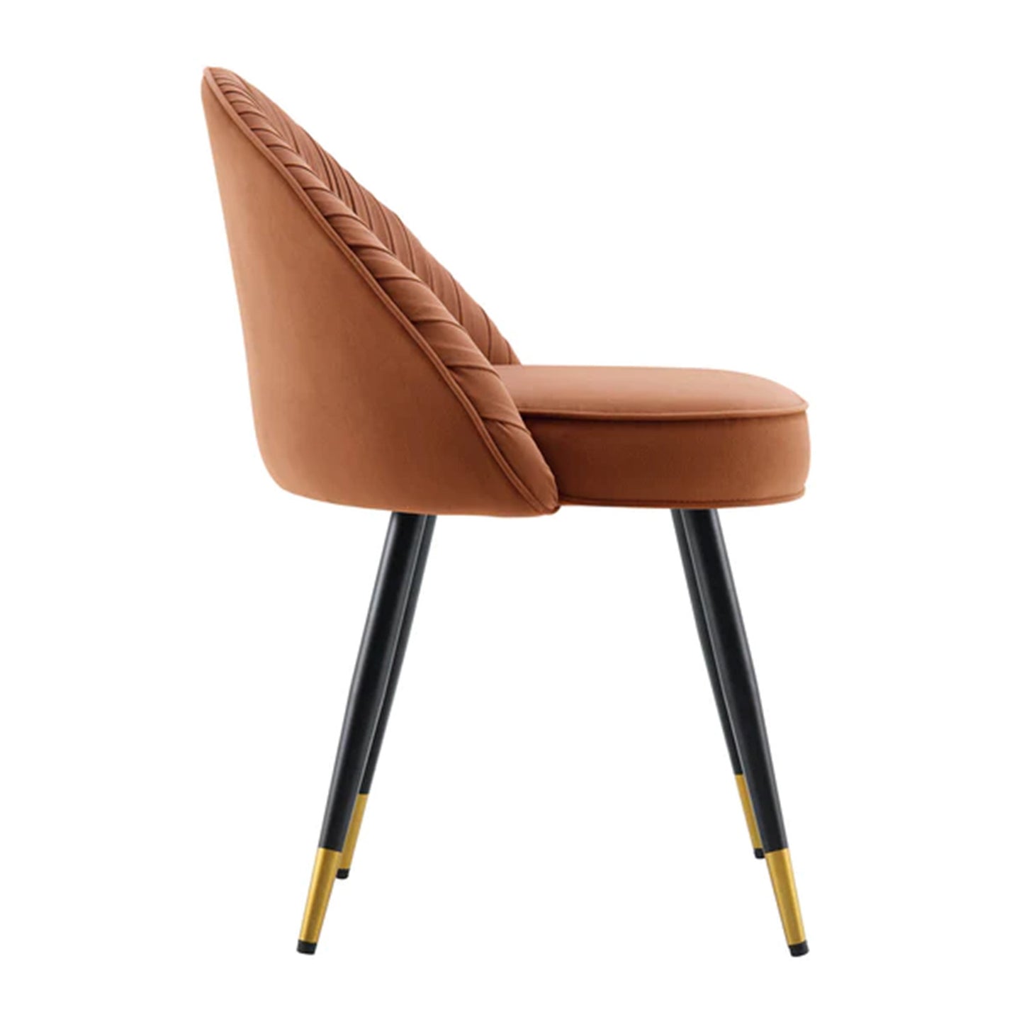 Minimalist Velvet Dining Table Chair Orange