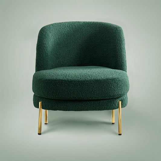 Elegant French Provincial Lounge Chair Green