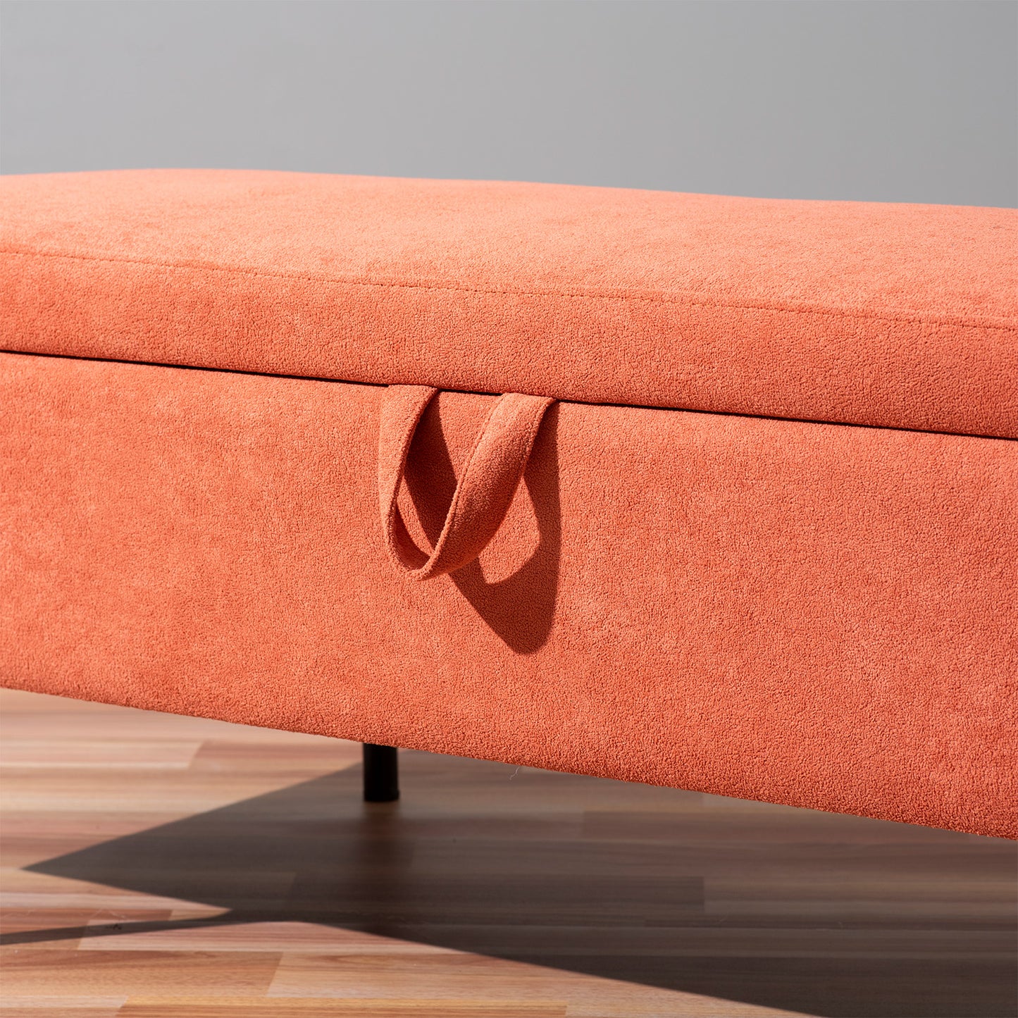 Bold Orange Storage Bench Functional Flair