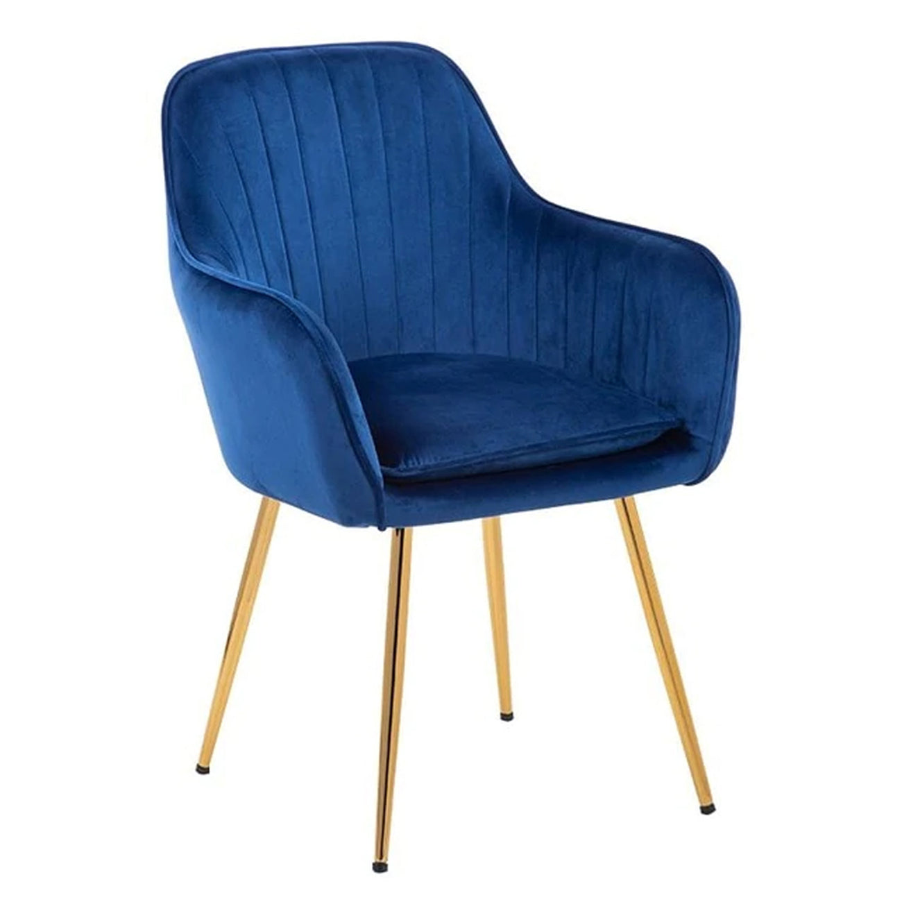 Velvet Sleek Lounge Chair Blue – Nestroots