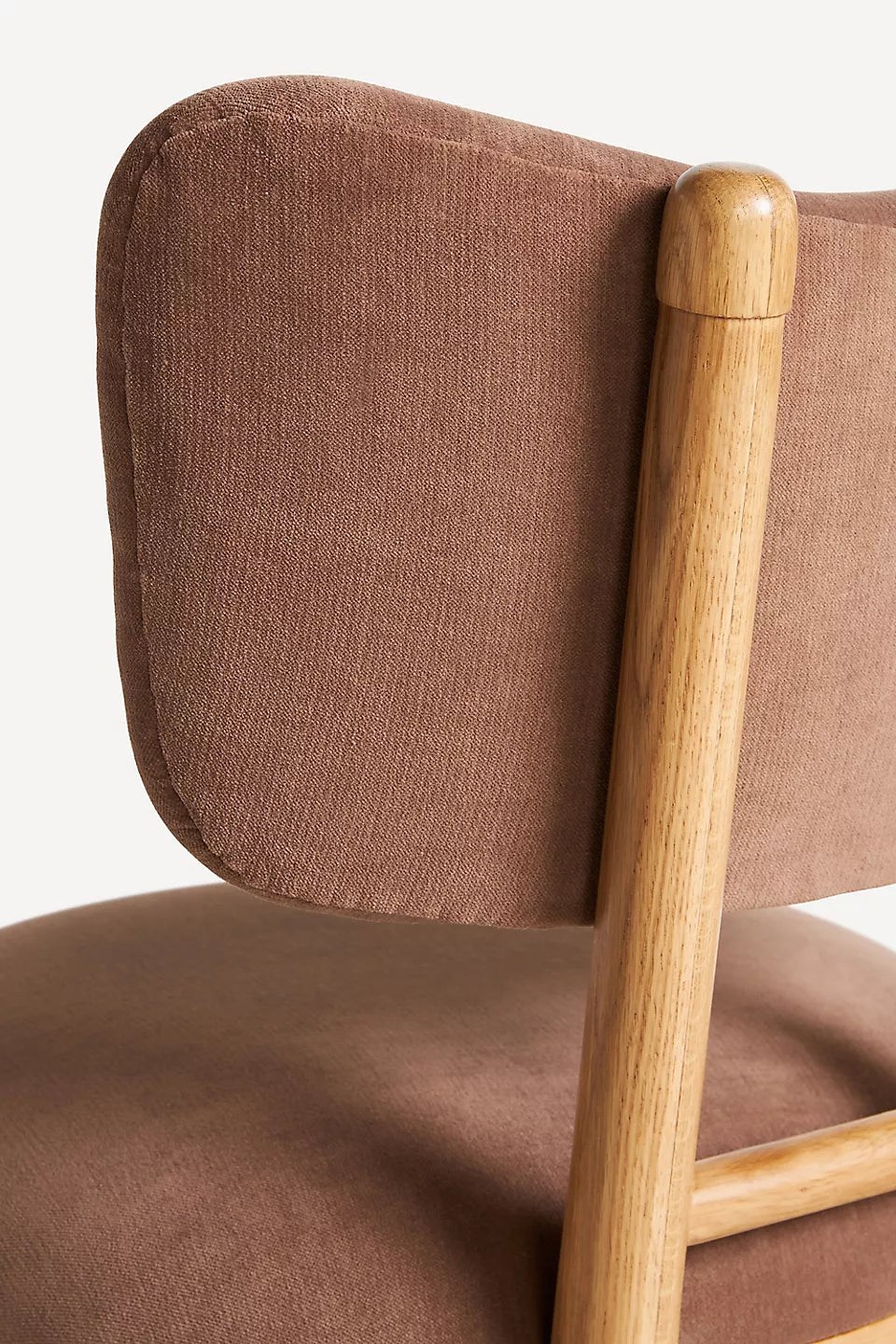 Irie Velvet Oak Wood Taupe Dining Chair