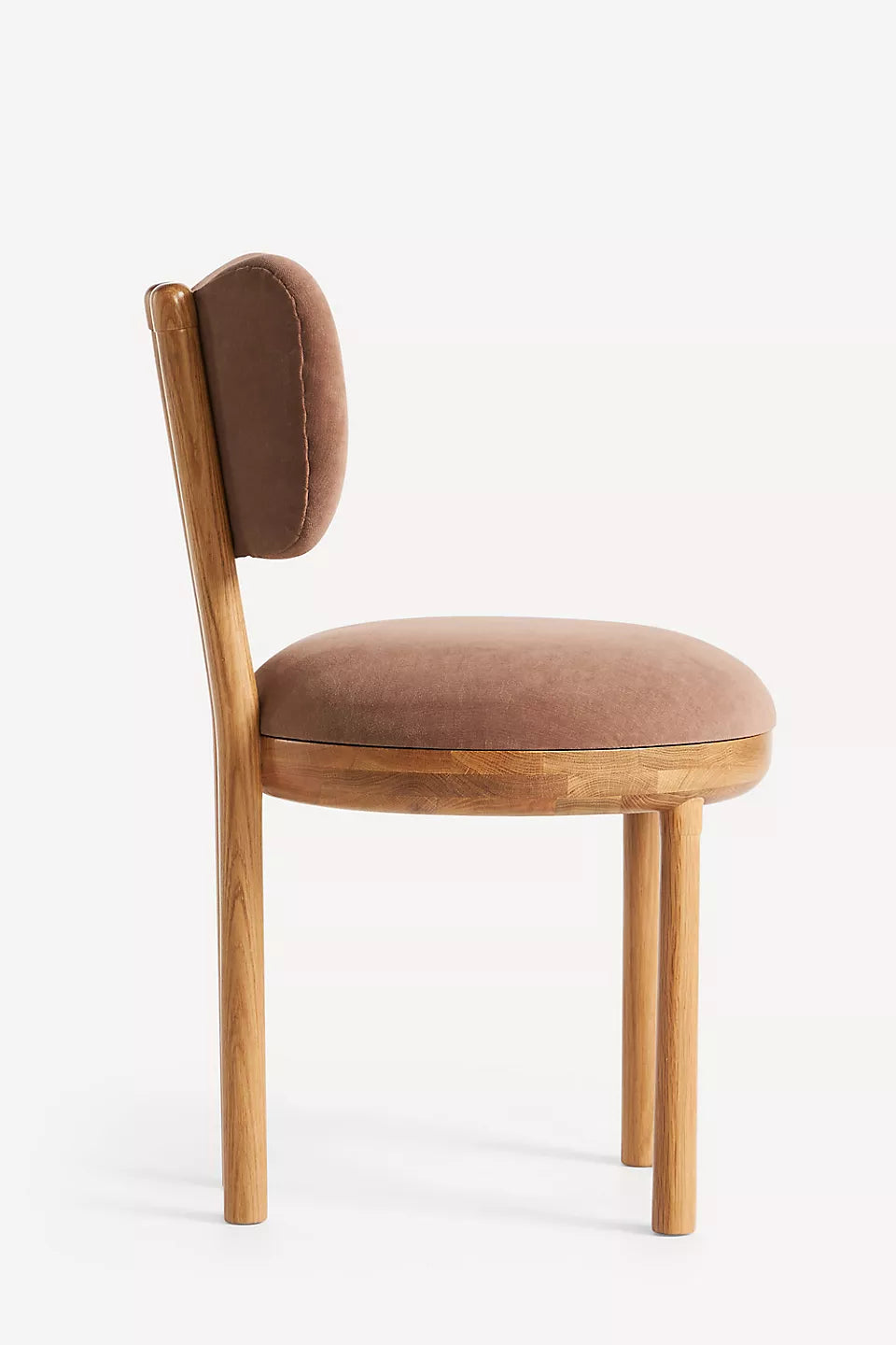 Irie Velvet Oak Wood Taupe Dining Chair