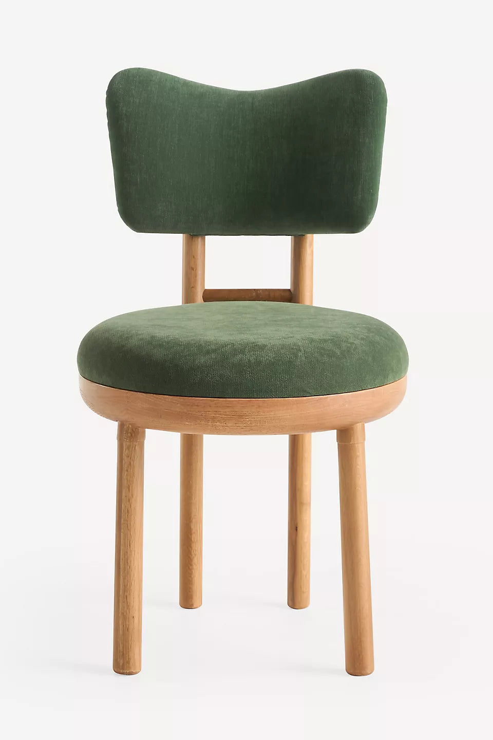 Irie Velvet Oak Wood Green Dining Chair