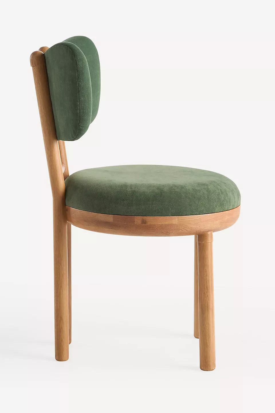 Irie Velvet Oak Wood Green Dining Chair