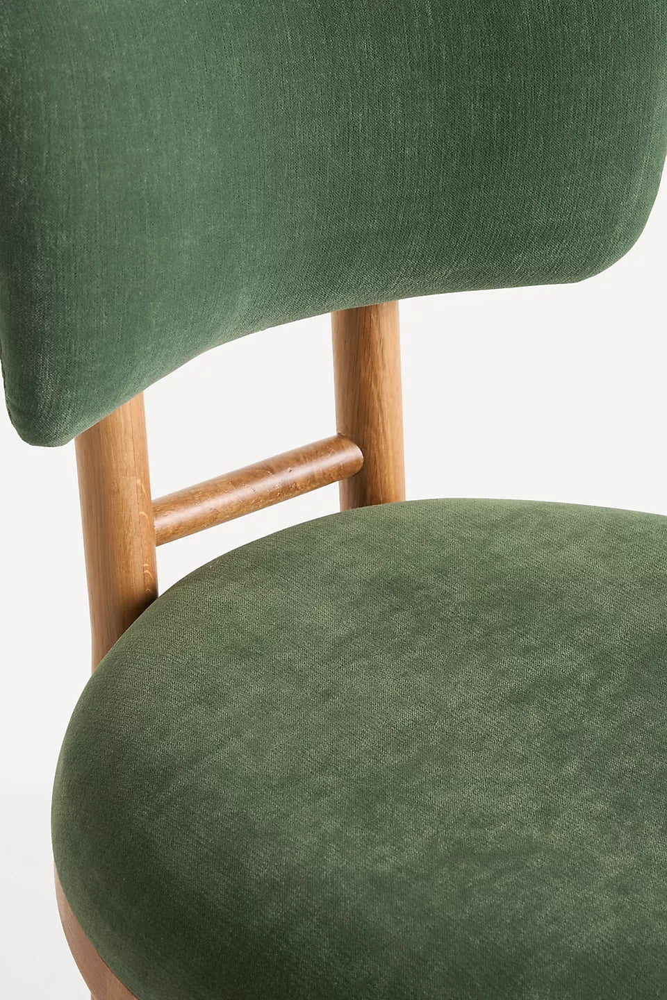 Irie Velvet Oak Wood Green Dining Chair