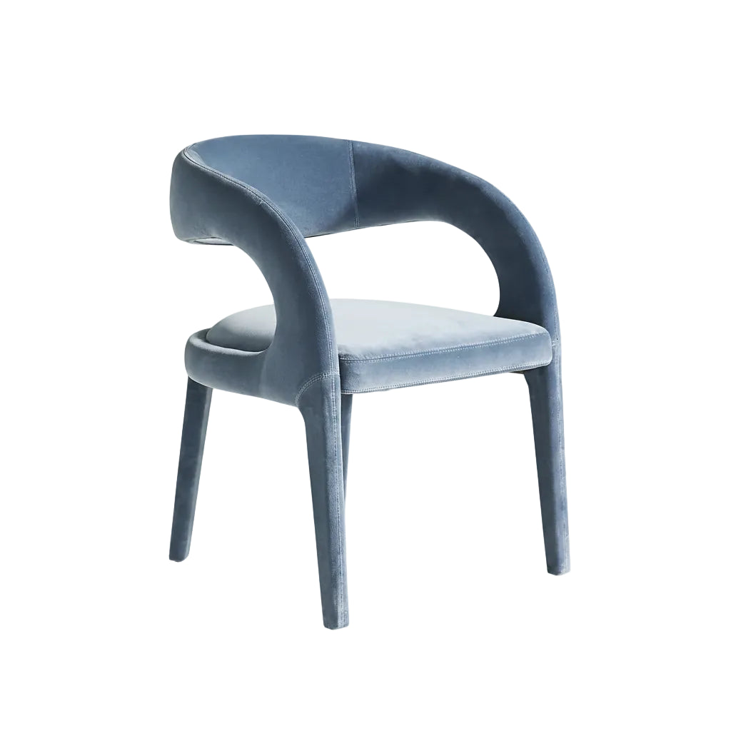 Velvet Hagen Steel Blue Dining Chair