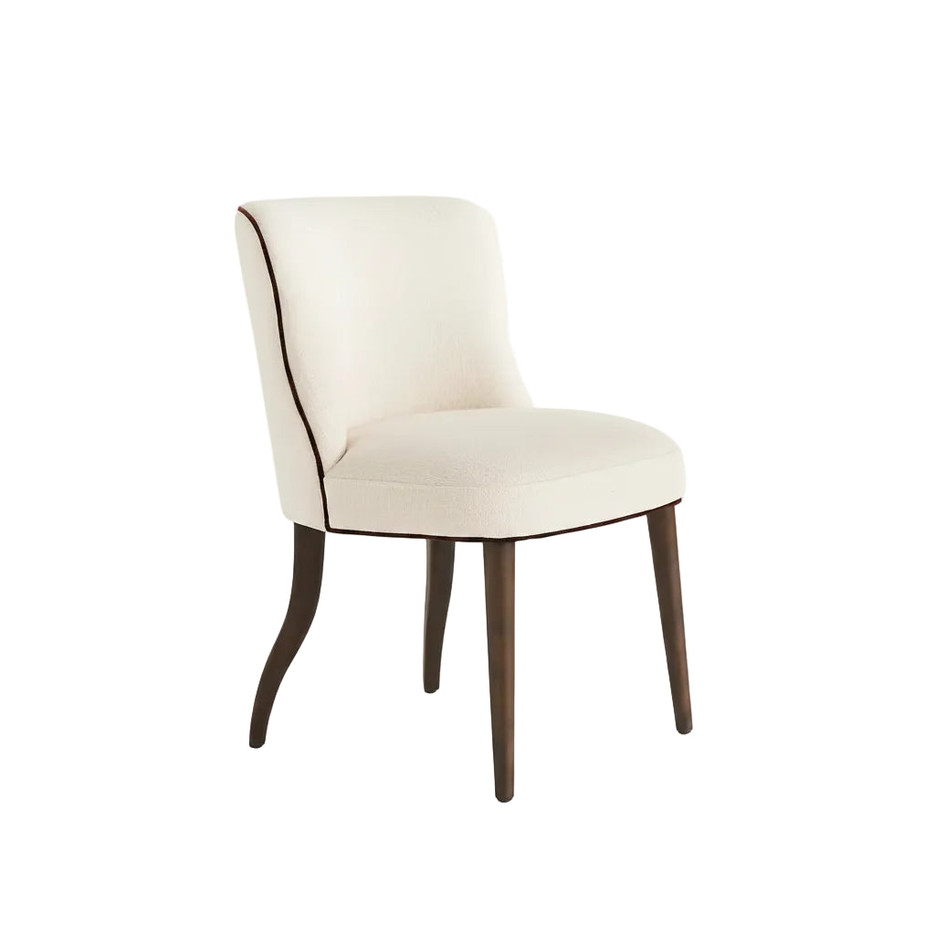 Meryl Linen Walnut Neutral Dining Chair
